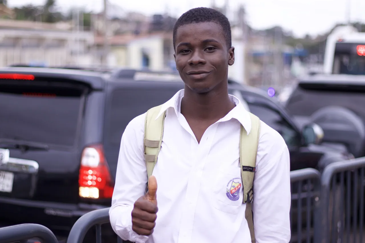 Smiling guy student at Salone Tech Nation Campus